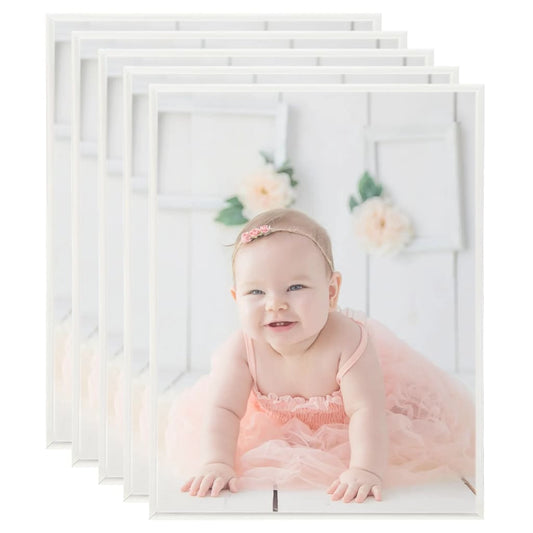 Fotolijsten 5 St Voor Wand Of Tafel 20X25 Cm Mdf Zilverkleurig