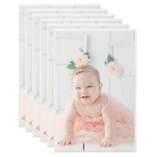 Fotolijsten 5 St Voor Wand Of Tafel 28X35 Cm Mdf Zilverkleurig