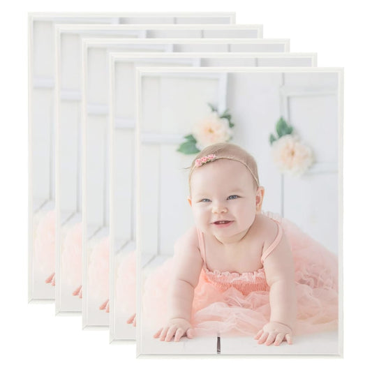 Fotolijsten 5 St Voor Wand Of Tafel 29,7X42 Cm Mdf Zilverkleur