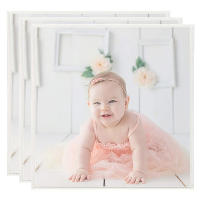Fotolijsten 3 St Voor Wand Of Tafel 40X40 Cm Mdf Zilverkleurig
