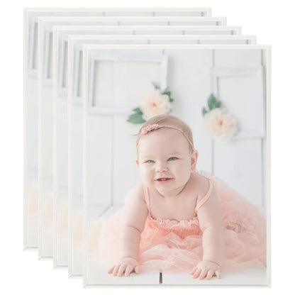 Fotolijsten 5 St Voor Wand Of Tafel 40X50 Cm Mdf Zilverkleurig