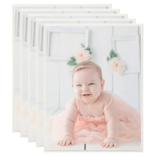 Fotolijsten 5 St Voor Wand Of Tafel 40X50 Cm Mdf Zilverkleurig