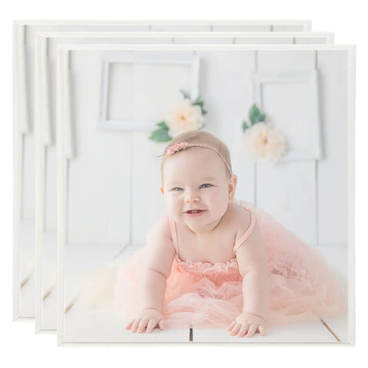 Fotolijsten 3 St Voor Wand 50X50Cm Mdf Zilverkleurig