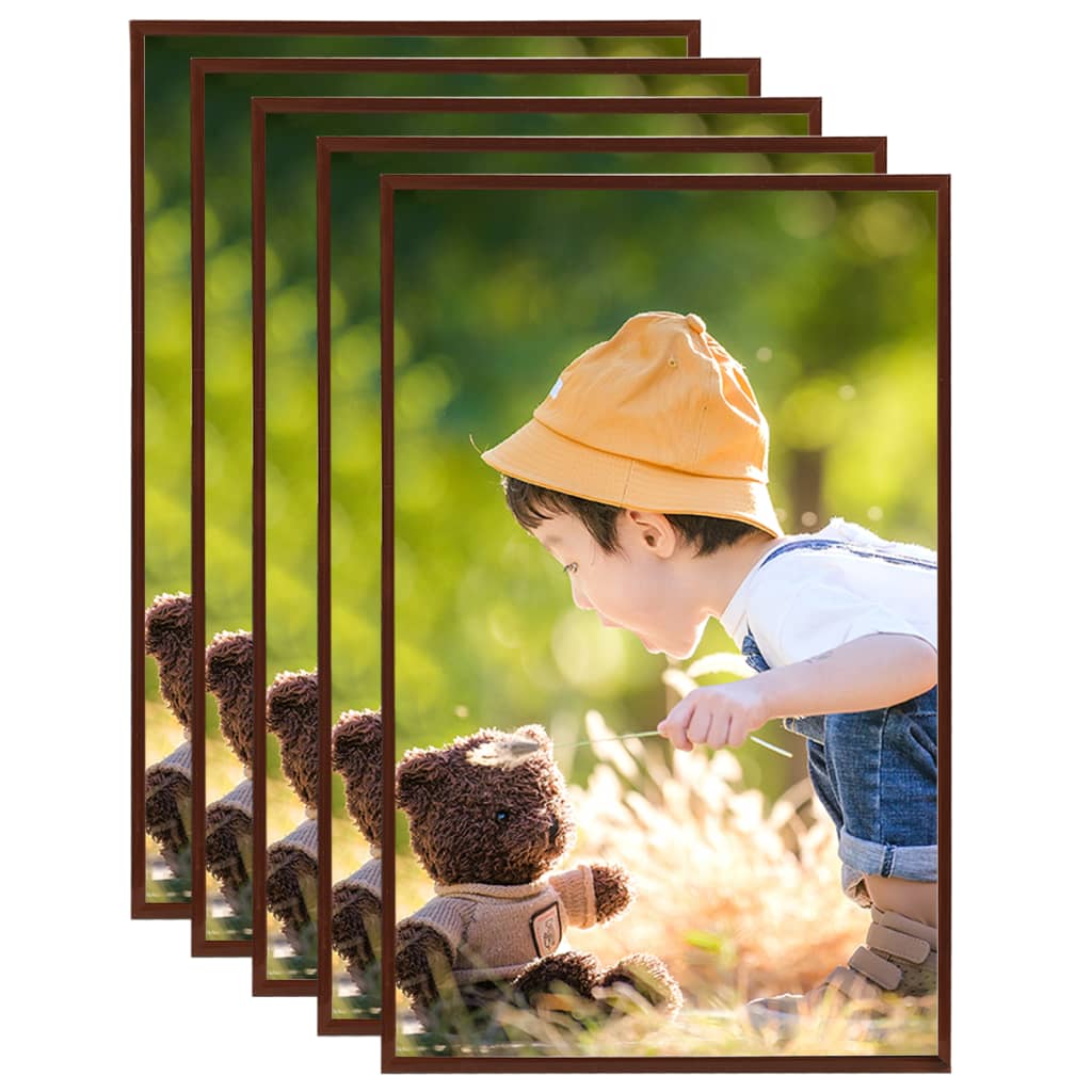Fotolijsten 5 St Voor Tafel 10X15Cm Mdf Bronskleurig