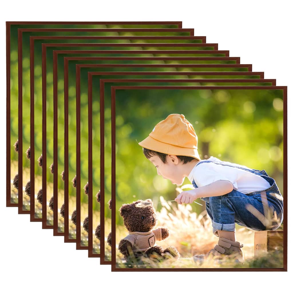Fotolijsten 10 St Voor Wand Of Tafel 20X20 Cm Mdf Bronskleurig