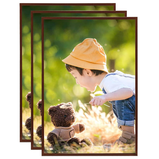 Fotolijsten 3 St Voor Wand Of Tafel 29,7X42 Cm Mdf Bronskleurig