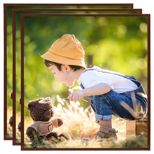 Fotolijsten 3 St Voor Wand 40X40 Cm Mdf Bronskleurig