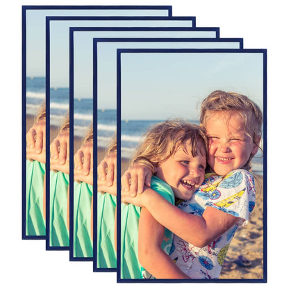 Fotolijsten 5 St Voor Tafel 10X15 Cm Mdf Blauw