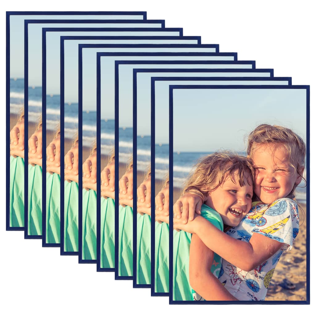 Fotolijsten 10 St Voor Tafel 10X15 Cm Mdf Blauw