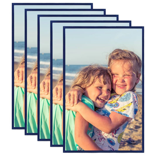 Fotolijsten 5 St Voor Tafel 13X18 Cm Mdf Blauw