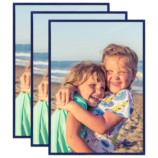 Fotolijsten 3 St Voor Tafel 15X21Cm Mdf Blauw