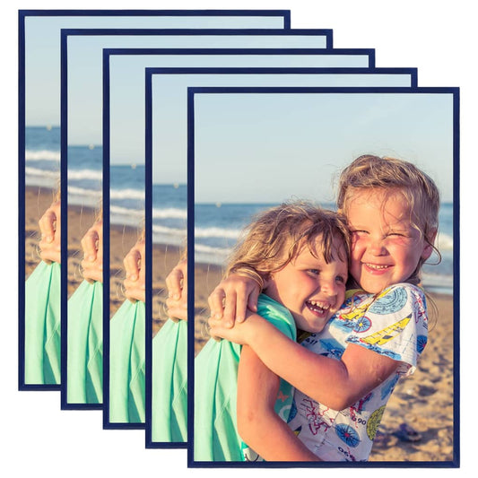 Fotolijsten 5 St Voor Wand Of Tafel 15X21 Cm Mdf Blauw
