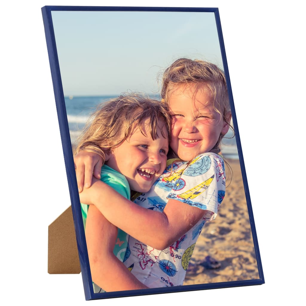 Fotolijsten 10 St Voor Wand Of Tafel 15X21 Cm Mdf Blauw