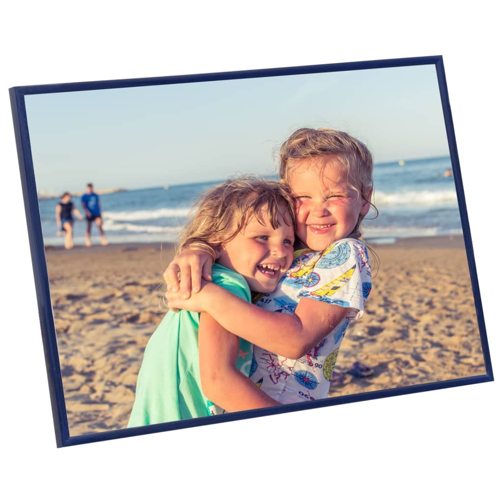 Fotolijsten 10 St Voor Wand Of Tafel 15X21 Cm Mdf Blauw