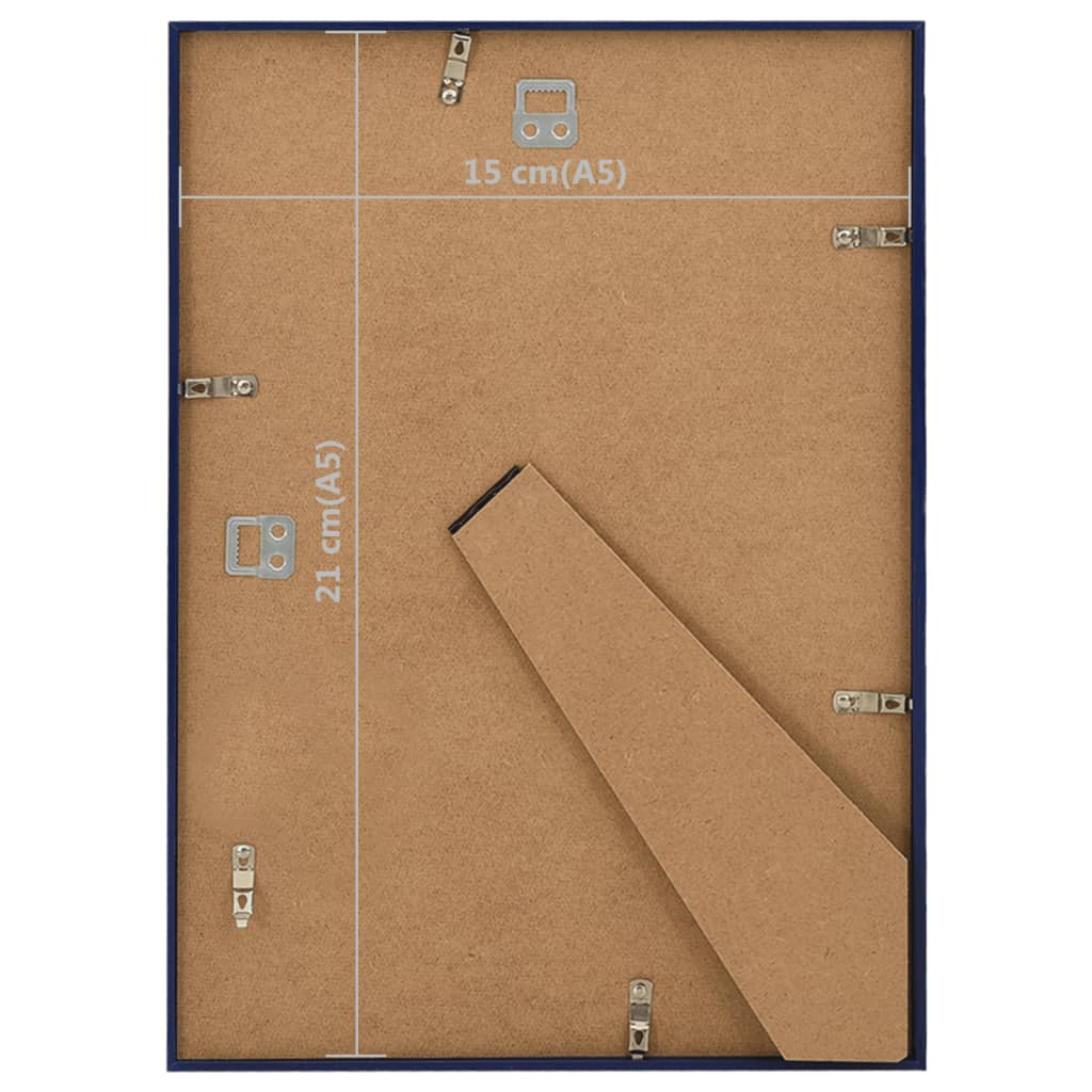 Fotolijsten 10 St Voor Wand Of Tafel 15X21 Cm Mdf Blauw
