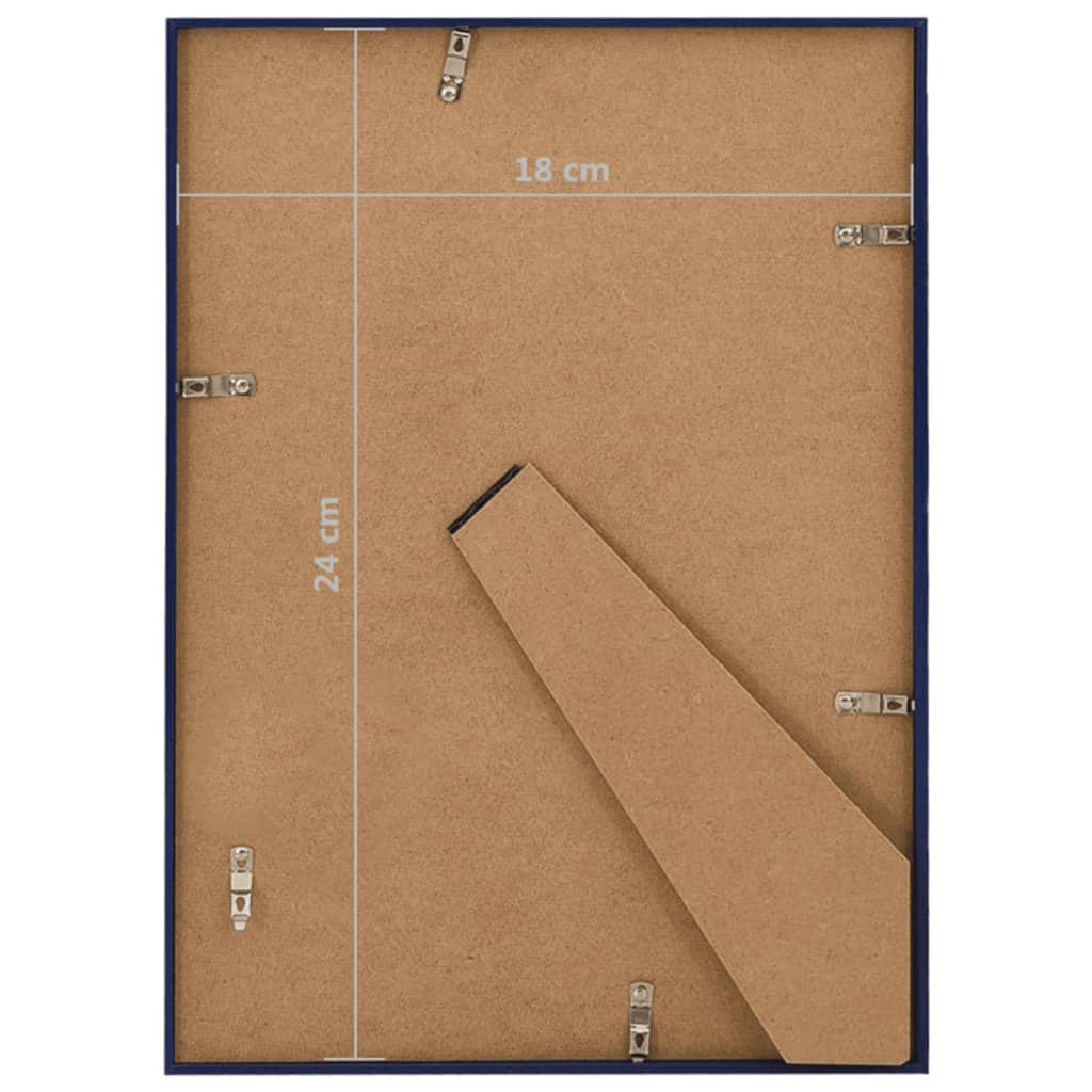 Fotolijsten 3 St Voor Tafel 18X24 Cm Mdf Blauw