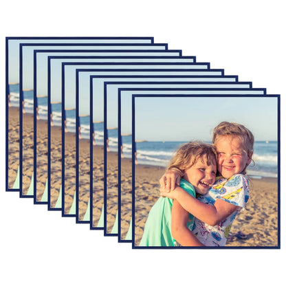 Fotolijsten 10 St Voor Wand Of Tafel 20X20 Cm Mdf Blauw