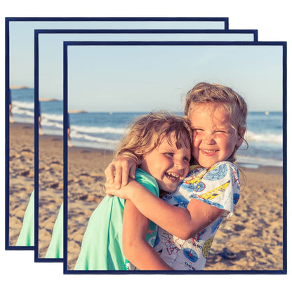 Fotolijsten 3 St Voor Tafel 30X30 Cm Mdf Blauw