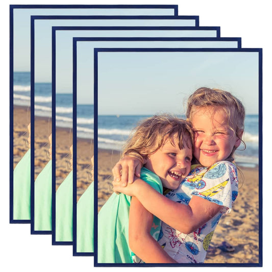 Fotolijsten 5 St Voor Wand Of Tafel 40X50 Cm Mdf Blauw