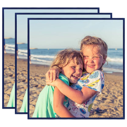 Fotolijsten 3 St Voor Wand Of Tafel 50X50 Cm Mdf Blauw
