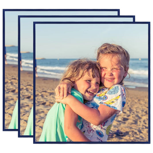Fotolijsten 3 St Voor Wand Of Tafel 50X50 Cm Mdf Blauw