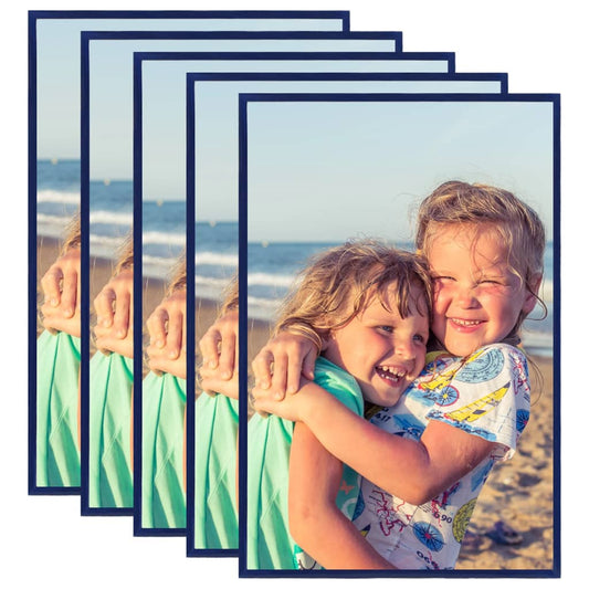 Fotolijsten 5 St Voor Wand Of Tafel 50X70 Cm Mdf Blauw