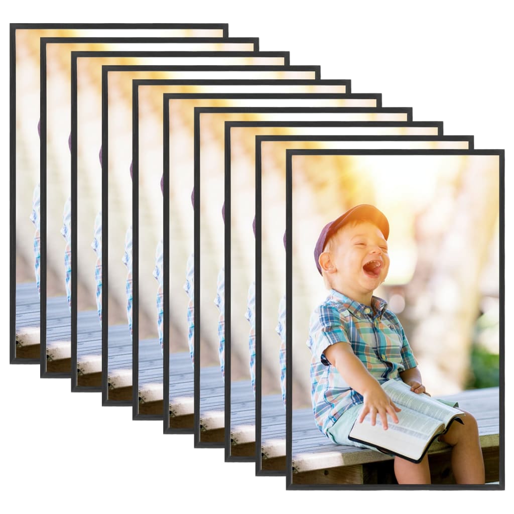 Fotolijsten 10 St Voor Tafel 10X15Cm Mdf Zwart