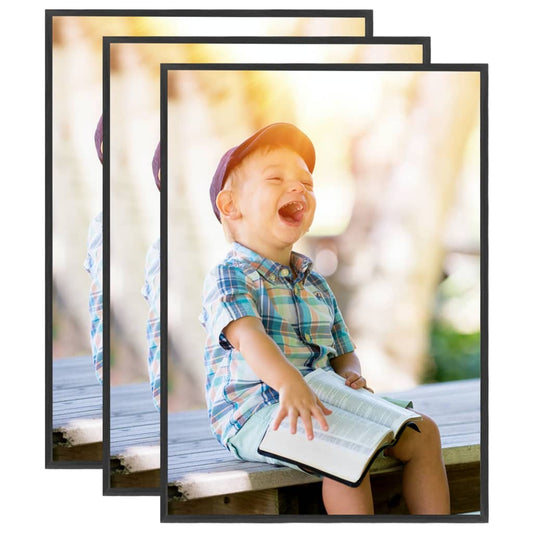 Fotolijsten 3 St Voor Tafel 18X24 Cm Mdf Zwart