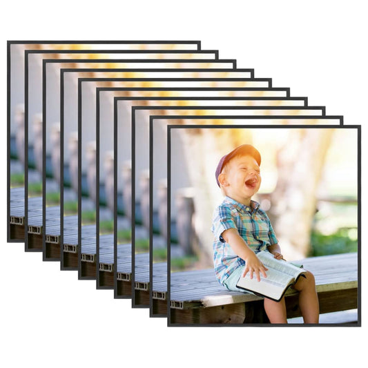 Fotolijsten 10 St Voor Wand Of Tafel 20X20 Cm Mdf Zwart