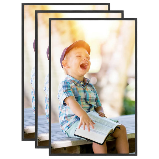 Fotolijsten 3 St Voor Tafel 20X25 Cm Mdf Zwart