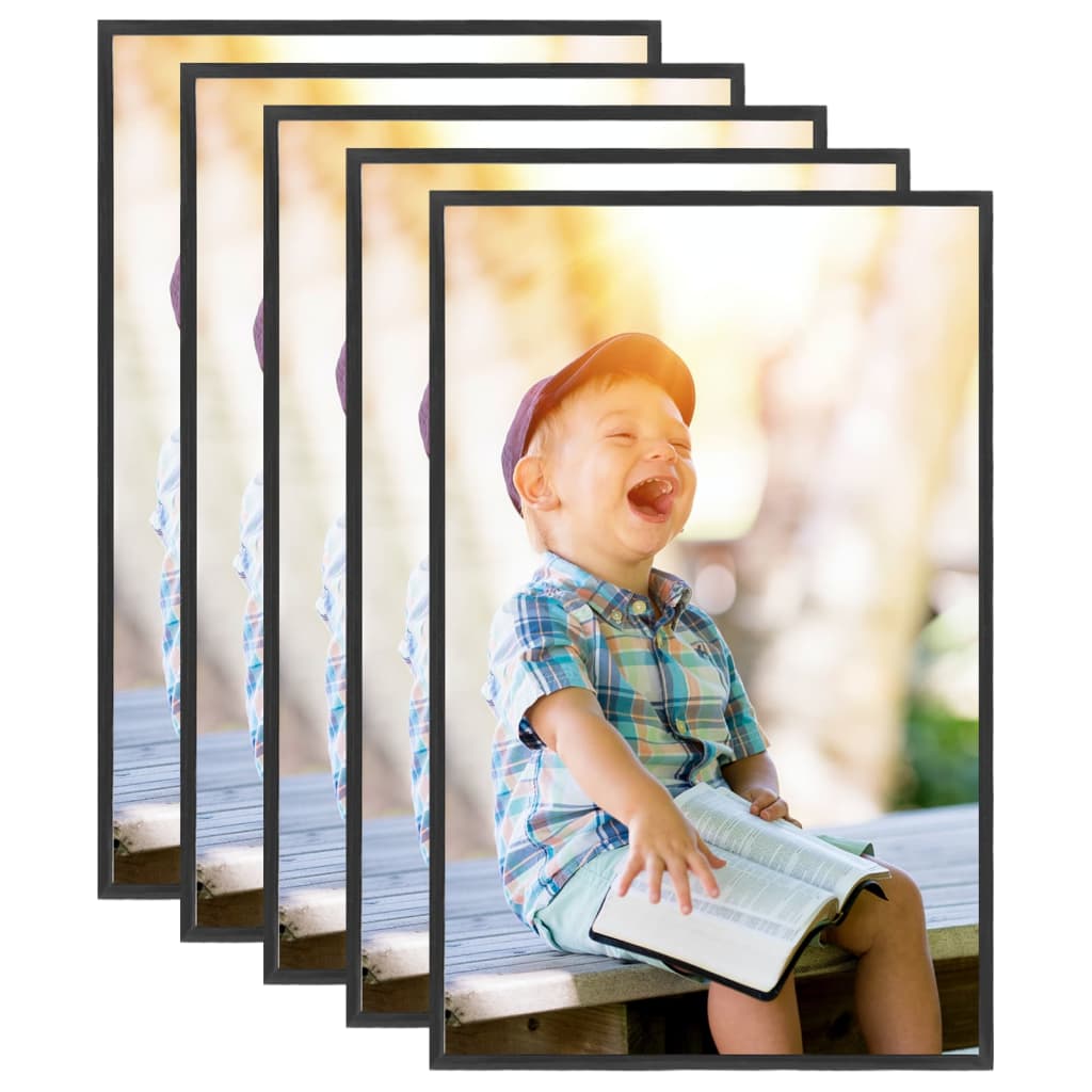 Fotolijsten 5 St Voor Tafel 20X25 Cm Mdf Zwart
