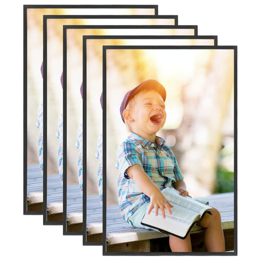 Fotolijsten 5 St Voor Tafel 20X25 Cm Mdf Zwart