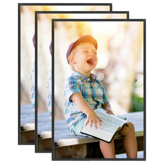 Fotolijsten 3 St Voor Tafel 21X29,7 Cm Mdf Zwart