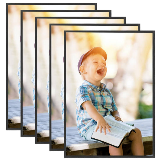 Fotolijsten 5 St Voor Wand Of Tafel 29,7X42 Cm Mdf Zwart