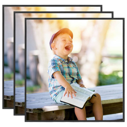 Fotolijsten 3 St Voor Wand 40X40 Cm Mdf Zwart