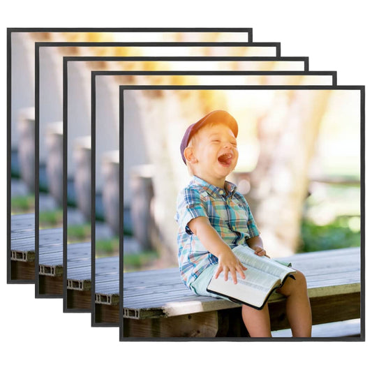 Fotolijsten 5 St Voor Wand 40X40 Cm Mdf Zwart