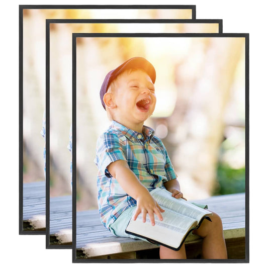 Fotolijsten 3 St Voor Wand 40X50 Cm Mdf Zwart