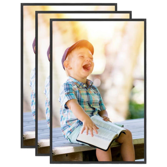 Fotolijsten 3 St Voor Wand 42X59,4Cm Mdf Zwart