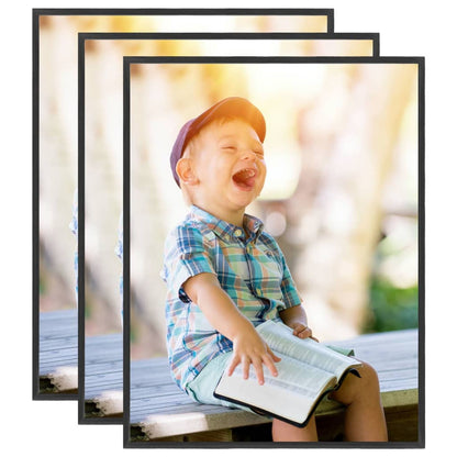 Fotolijsten 3 St Voor Wand 50X60 Cm Mdf Zwart