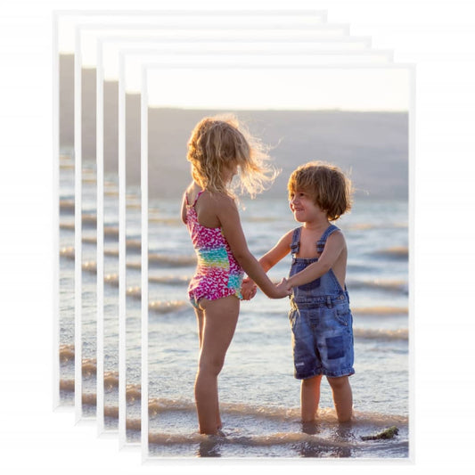Fotolijsten 5 St Voor Tafel 21X29,7 Cm Mdf Wit