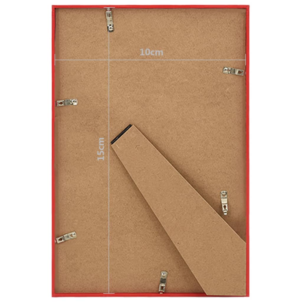 Fotolijsten 10 St Voor Tafel 10X15 Cm Mdf Rood