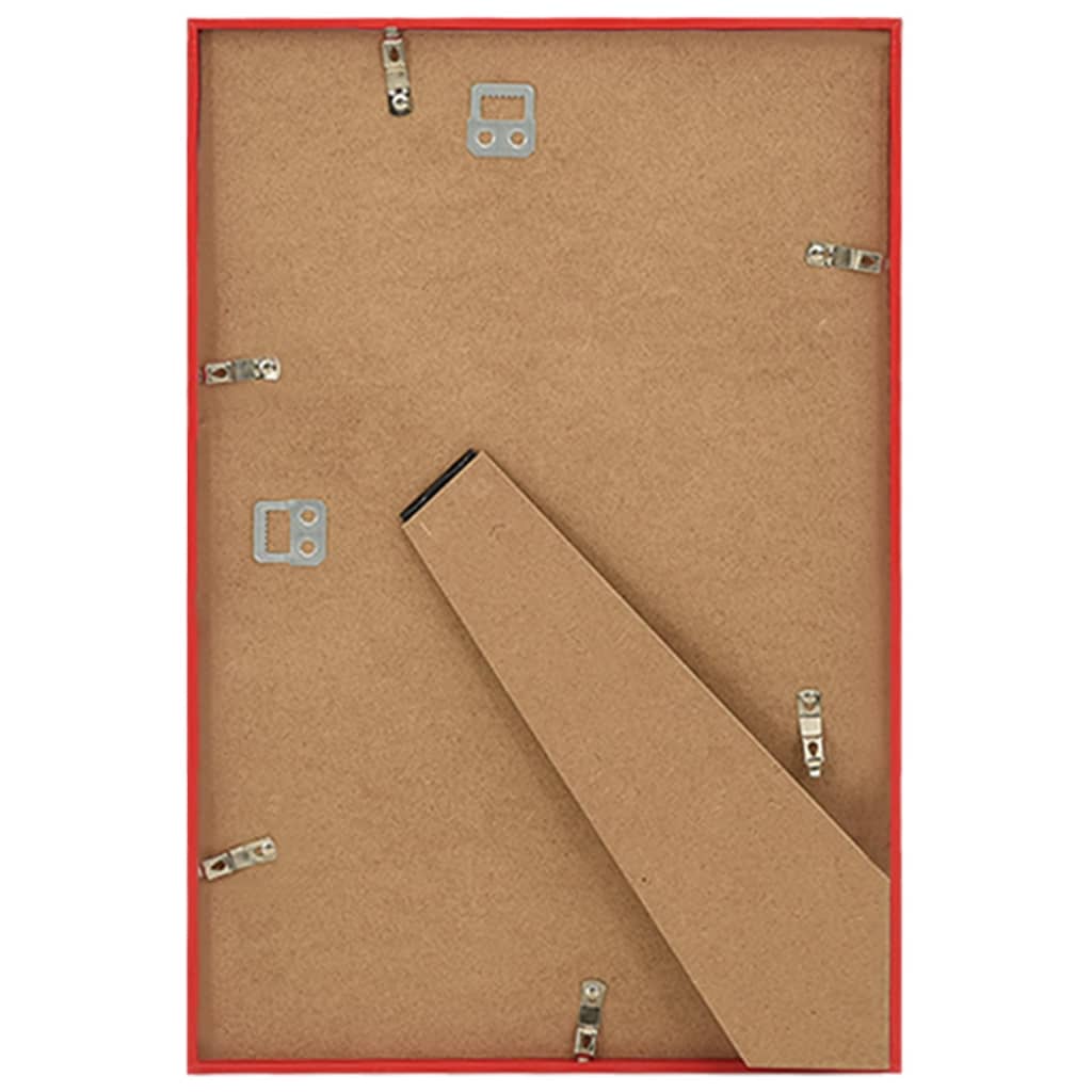 Fotolijsten 10 St Voor Wand Of Tafel 13X18 Cm Mdf Rood