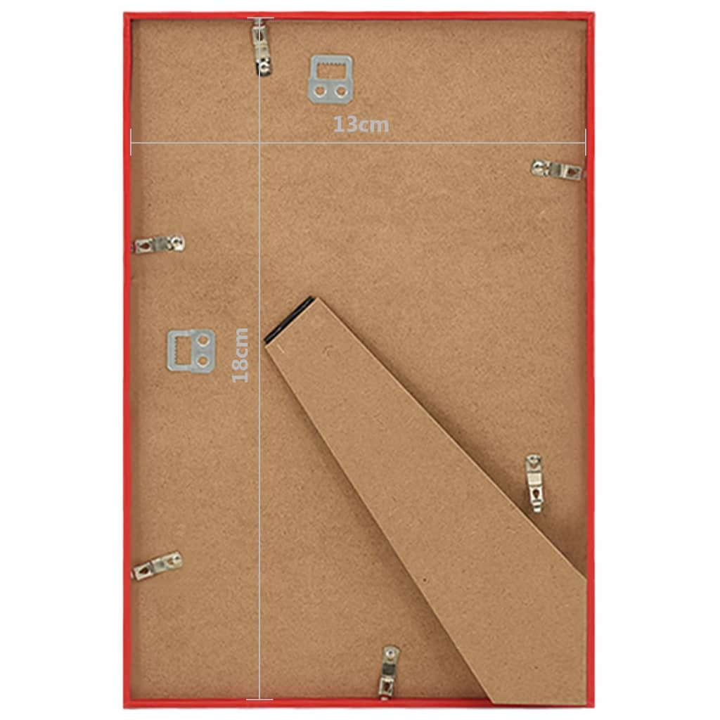 Fotolijsten 10 St Voor Wand Of Tafel 13X18 Cm Mdf Rood