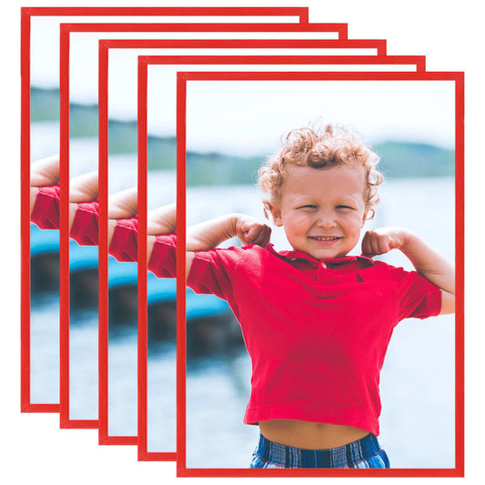 Fotolijsten 5 St Voor Tafel 15X21Cm Mdf Rood