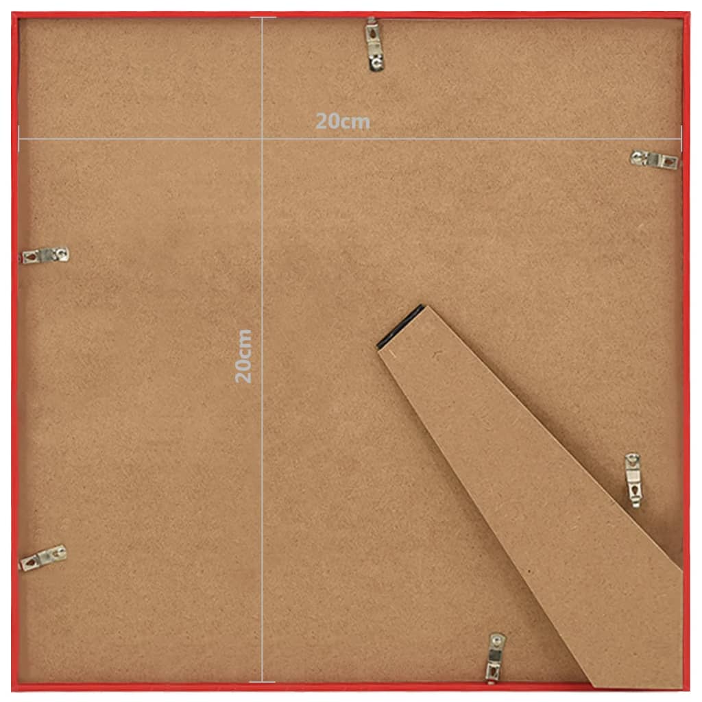 Fotolijsten 3 St Voor Tafel 20X20 Cm Mdf Rood
