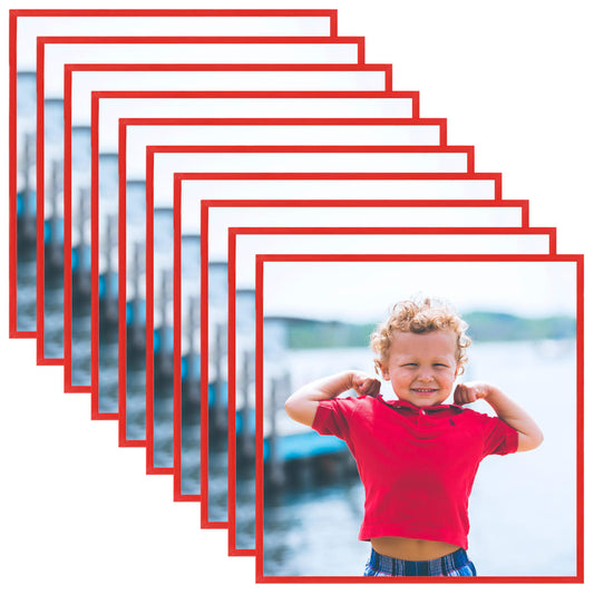 Fotolijsten 10 St Voor Wand Of Tafel 20X20 Cm Mdf Rood