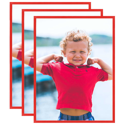 Fotolijsten 3 St Voor Wand Of Tafel 20X25 Cm Mdf Rood