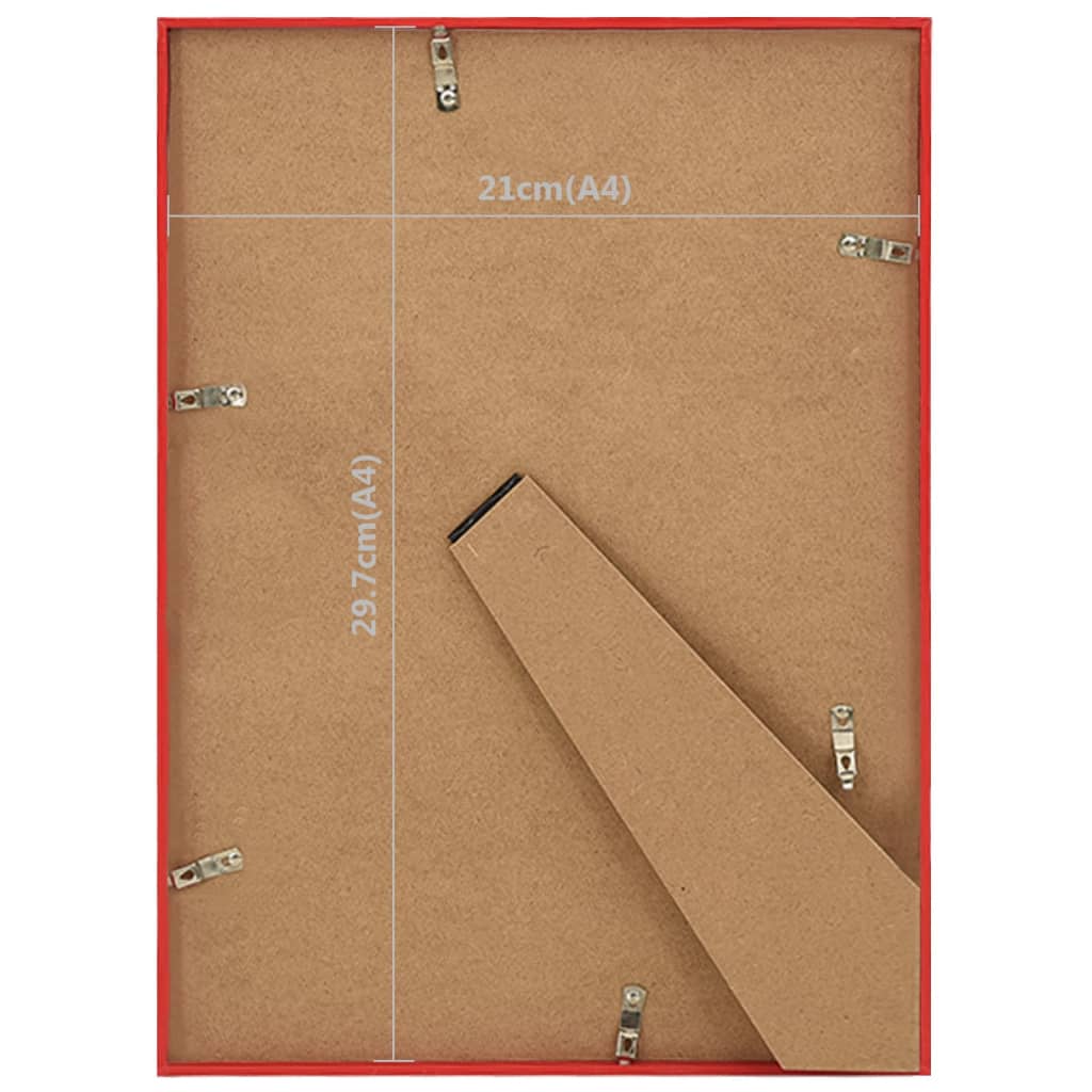 Fotolijsten 5 St Voor Tafel 21X29,7 Cm Mdf Rood