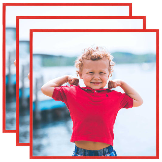 Fotolijsten 3 St Voor Tafel 30X30 Cm Mdf Rood