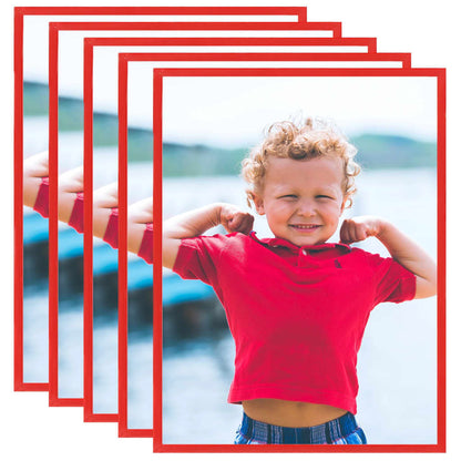 Fotolijsten 5 St Voor Wand Of Tafel 40X50 Cm Mdf Rood